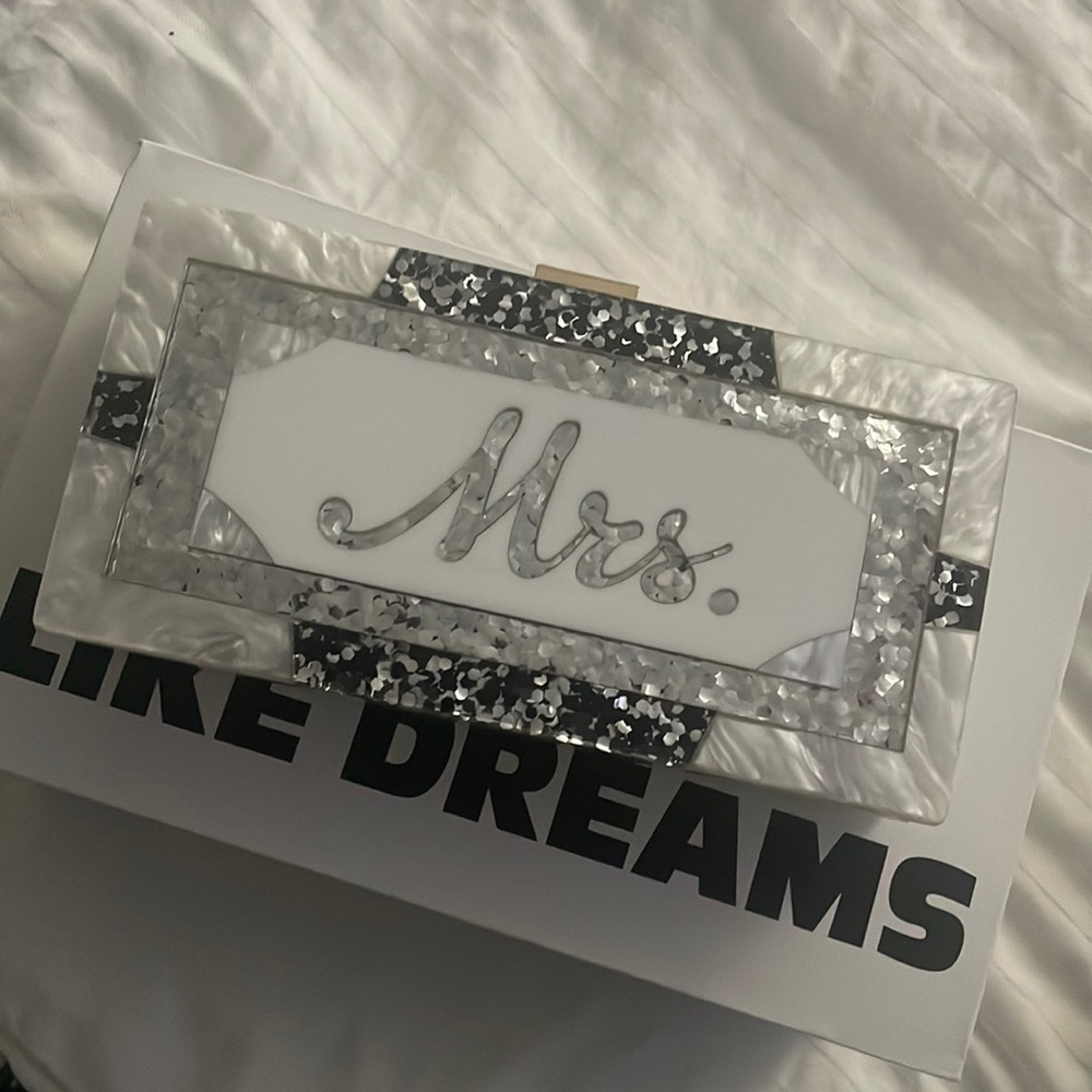 Like Dreams Mrs Bride Wedding Clutch